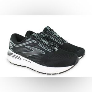 🖤BROOKS ARIEL GTS 23 RUNNING SHOES IN BLACK GREY WHITE 10 WIDE 10D